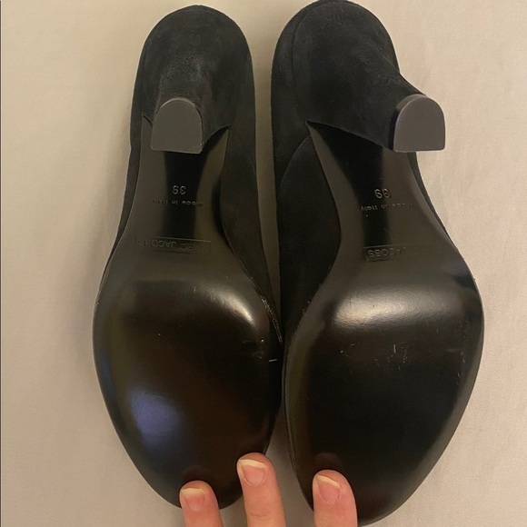 MARC JACOBS Suede Black Booties Made In Italy Sz 39 Euro (US 8) Shoes Heels - Picture 7 of 12